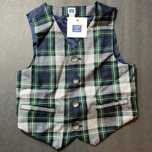 Janie and Jack Plaid vest
